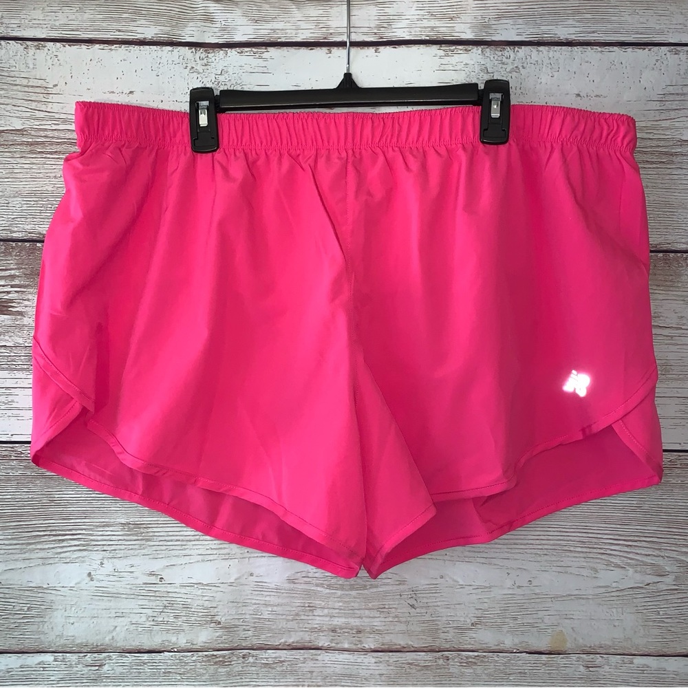 NEW New Balance Core Woven Athletic Running Shorts Lightweight 2XL Hot Pink